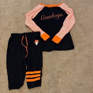 NWOT Emerson Street Oklahoma State Cowboys Pajama Set, Small